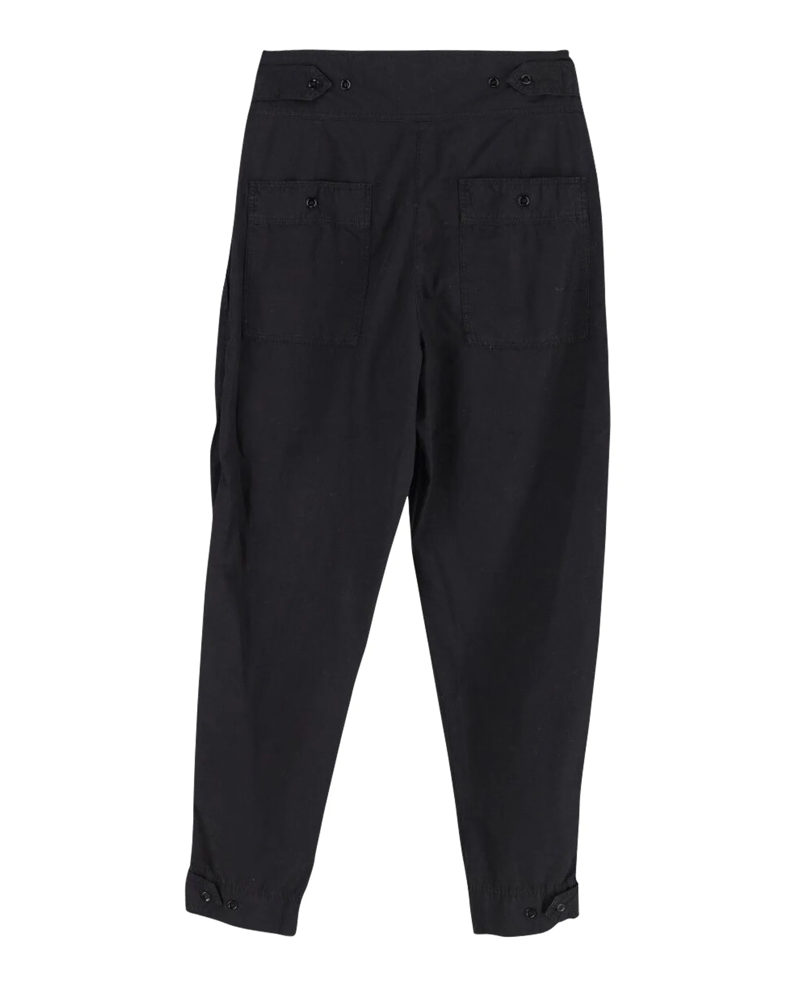 Isabel Marant Pleated Trousers in Black Cotton