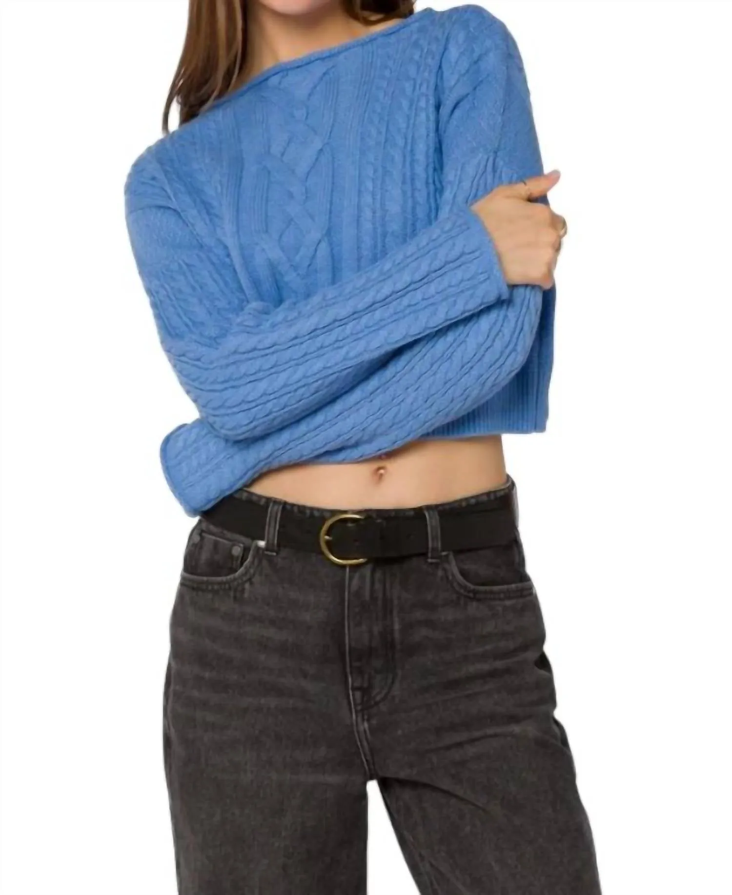 Jennevie Long Sleeve In Baja Blue