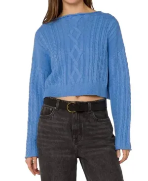 Jennevie Long Sleeve In Baja Blue