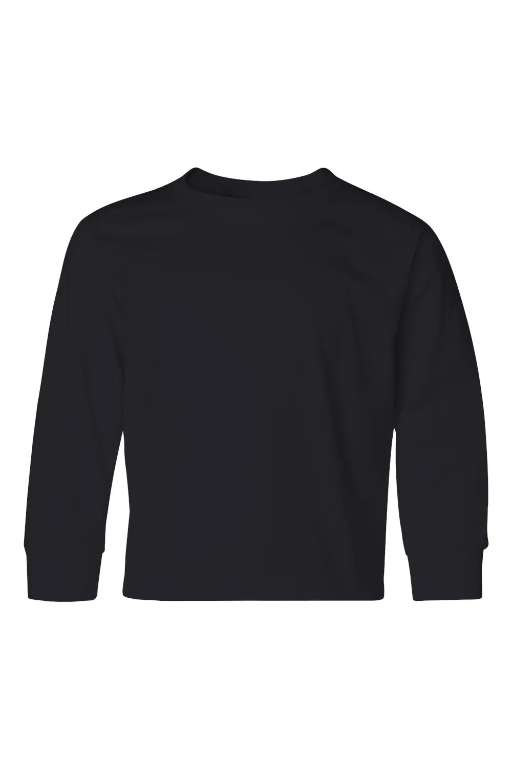 Jerzees Youth Dri-Power Moisture Wicking Long Sleeve Crewneck T-Shirt - Black