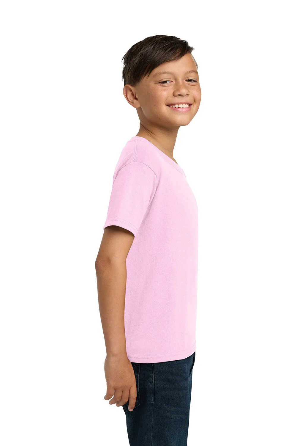 Jerzees Youth Dri-Power Moisture Wicking Short Sleeve Crewneck T-Shirt - Classic Pink
