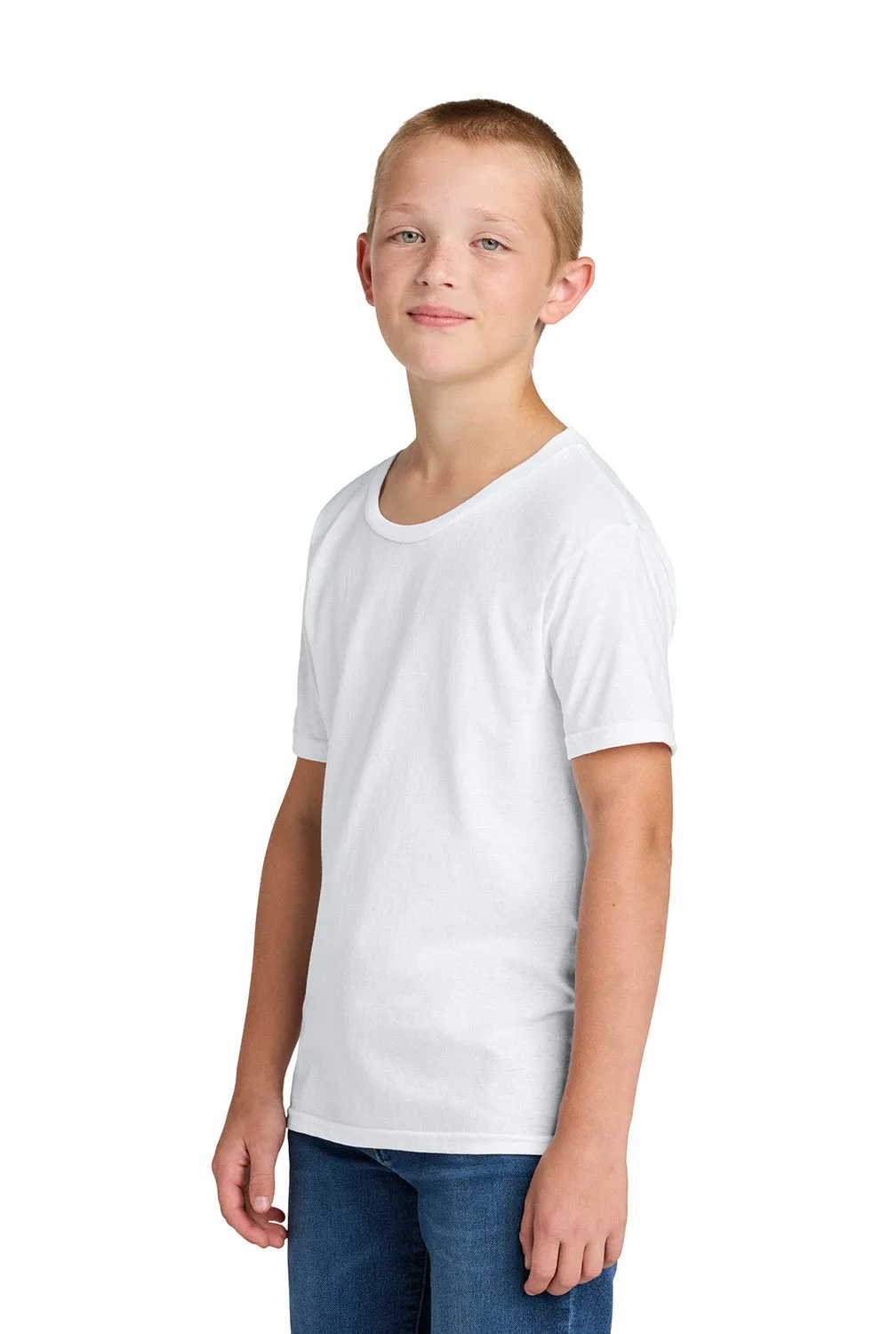 Jerzees Youth Ultimate Short Sleeve Crewneck T-Shirt - White