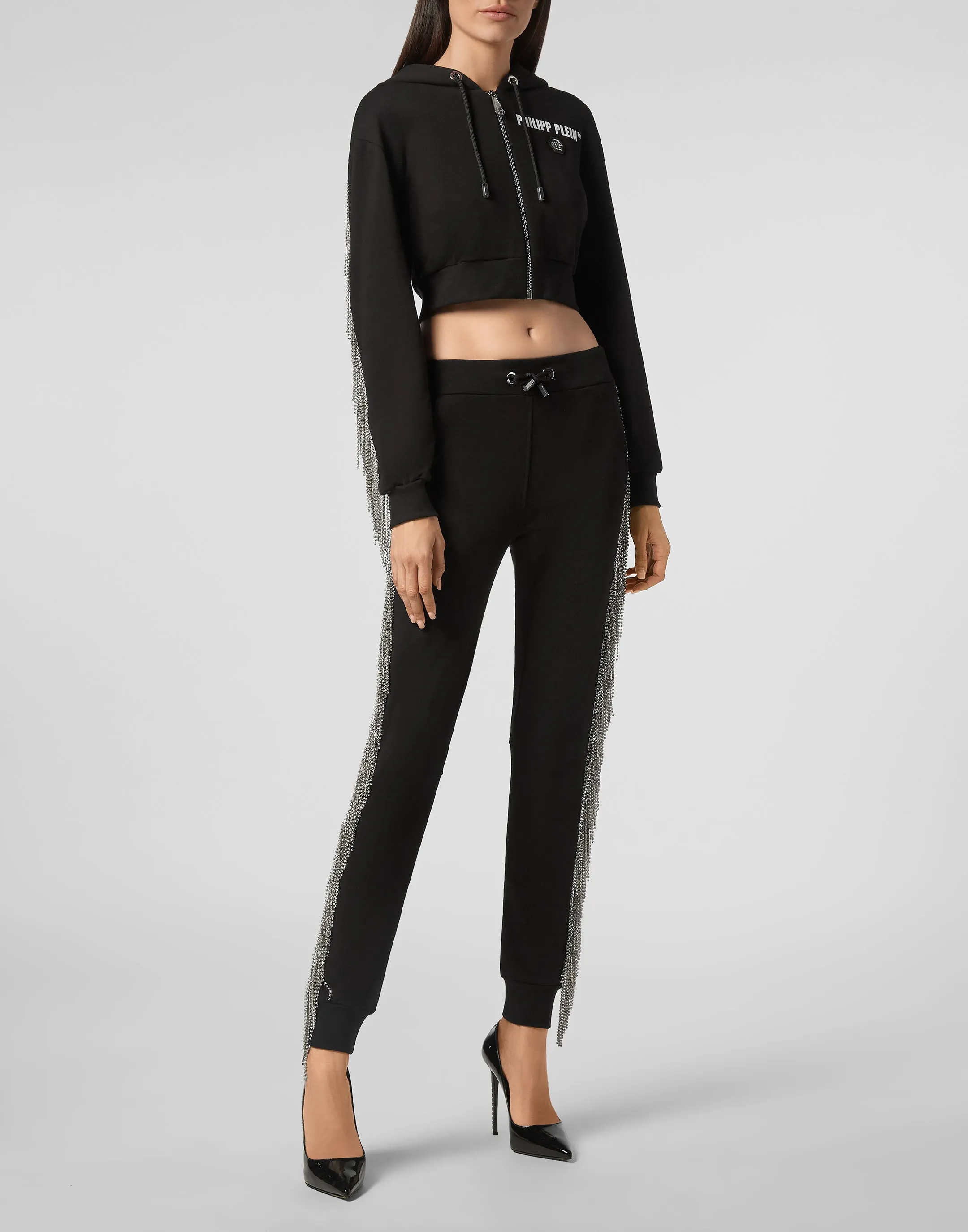 Jogging Trousers Silver Fringe
