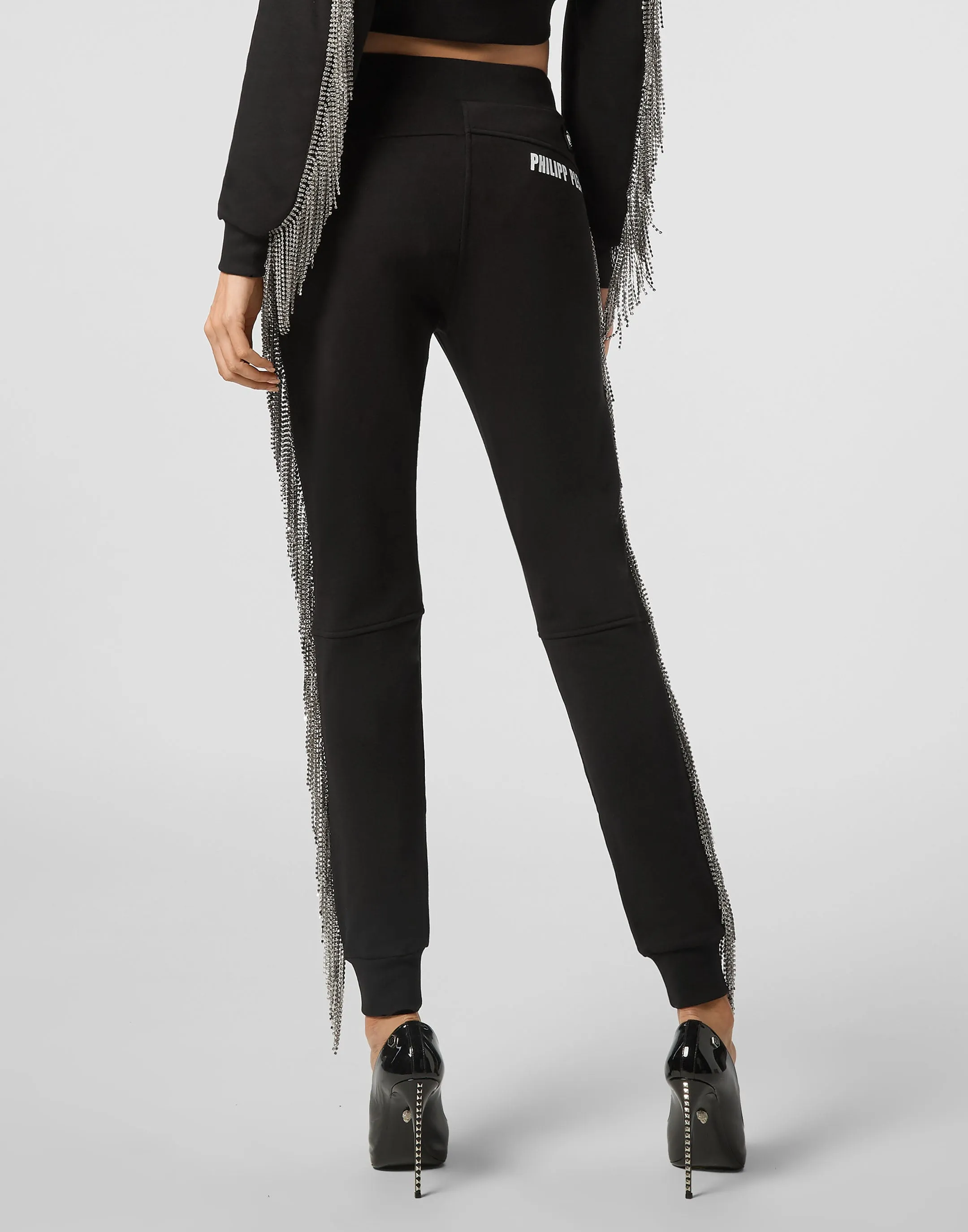 Jogging Trousers Silver Fringe