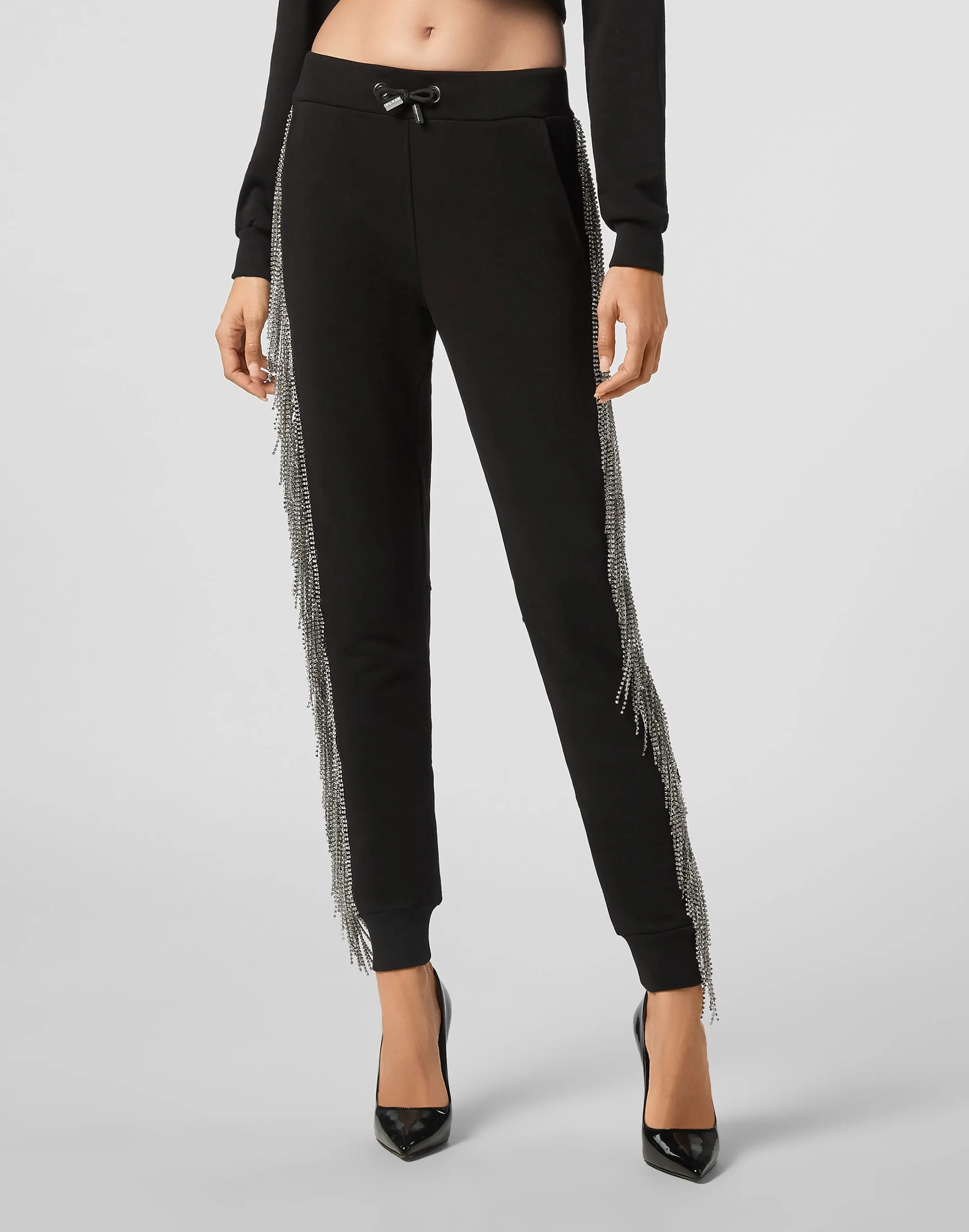 Jogging Trousers Silver Fringe