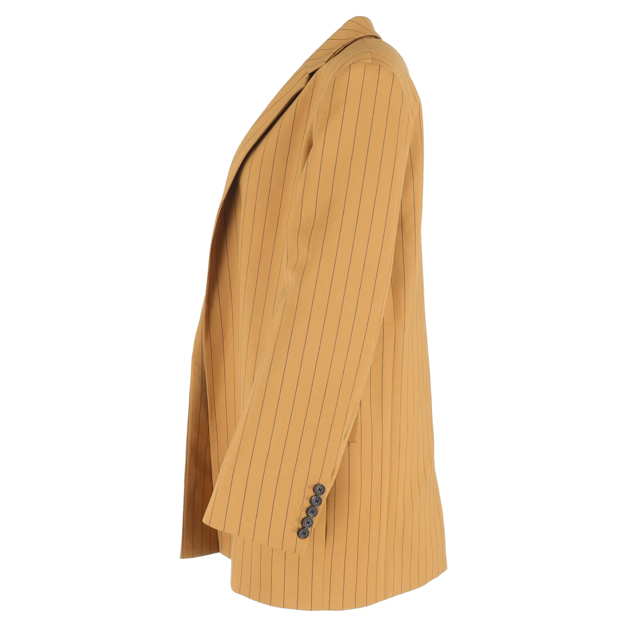 Joseph Jules Striped Open Blazer in Brown Wool
