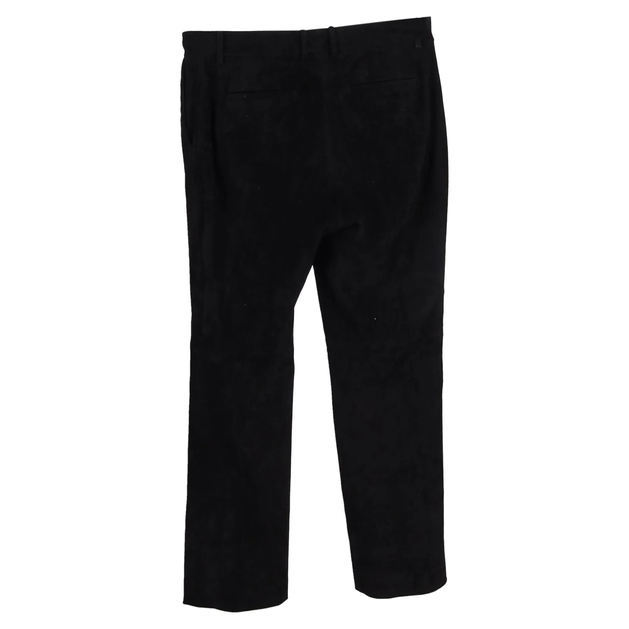 Joseph Mid-Waist Straight-Leg Trousers in Black Cotton
