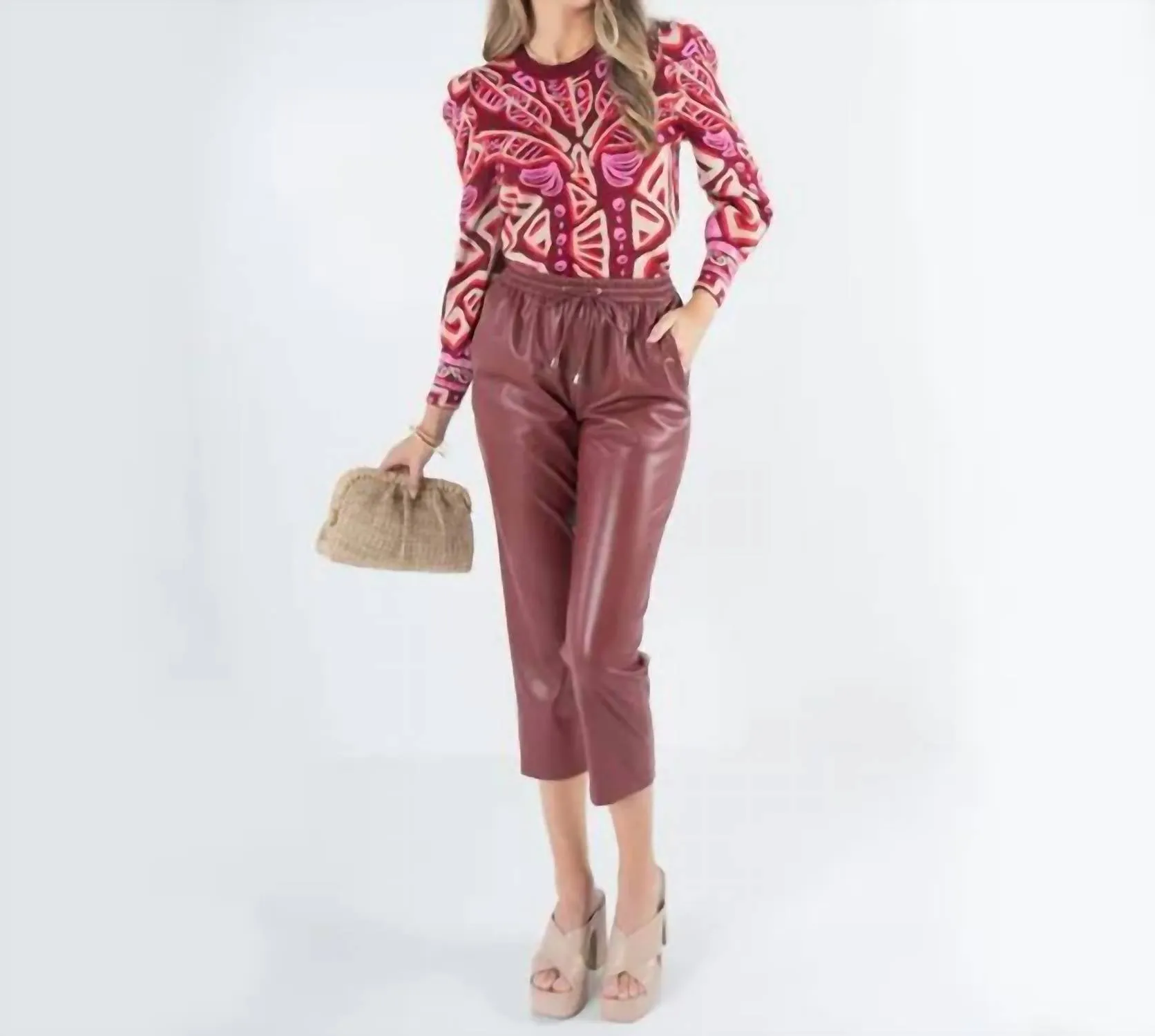 Julia Sweater In Tribal Palm