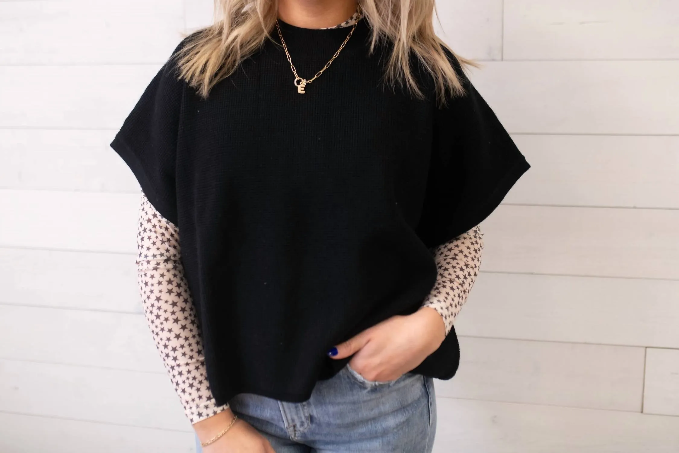 Just Getting Started Top In Black