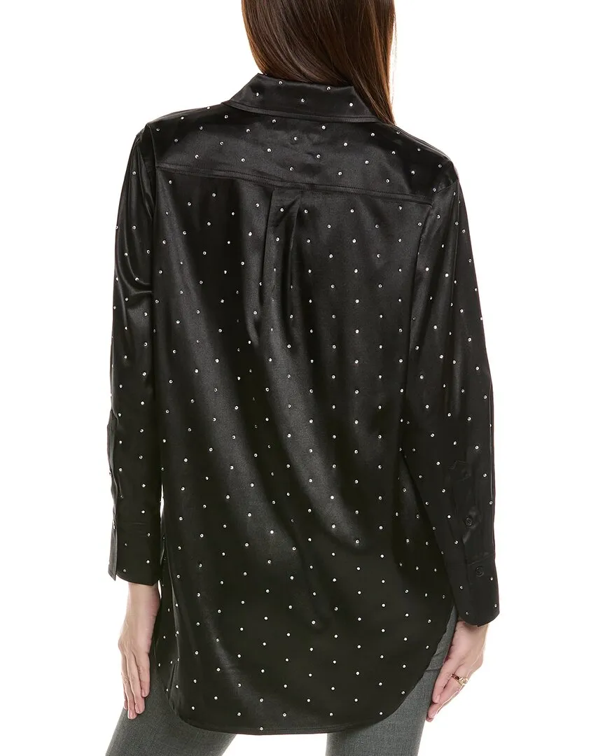 Kenneth Cole Oversized Rhinestone Shirt