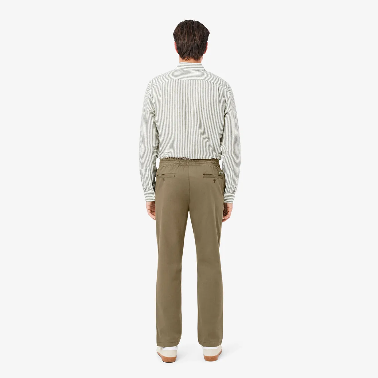 Lacoste Drawstring Trousers Khaki Green