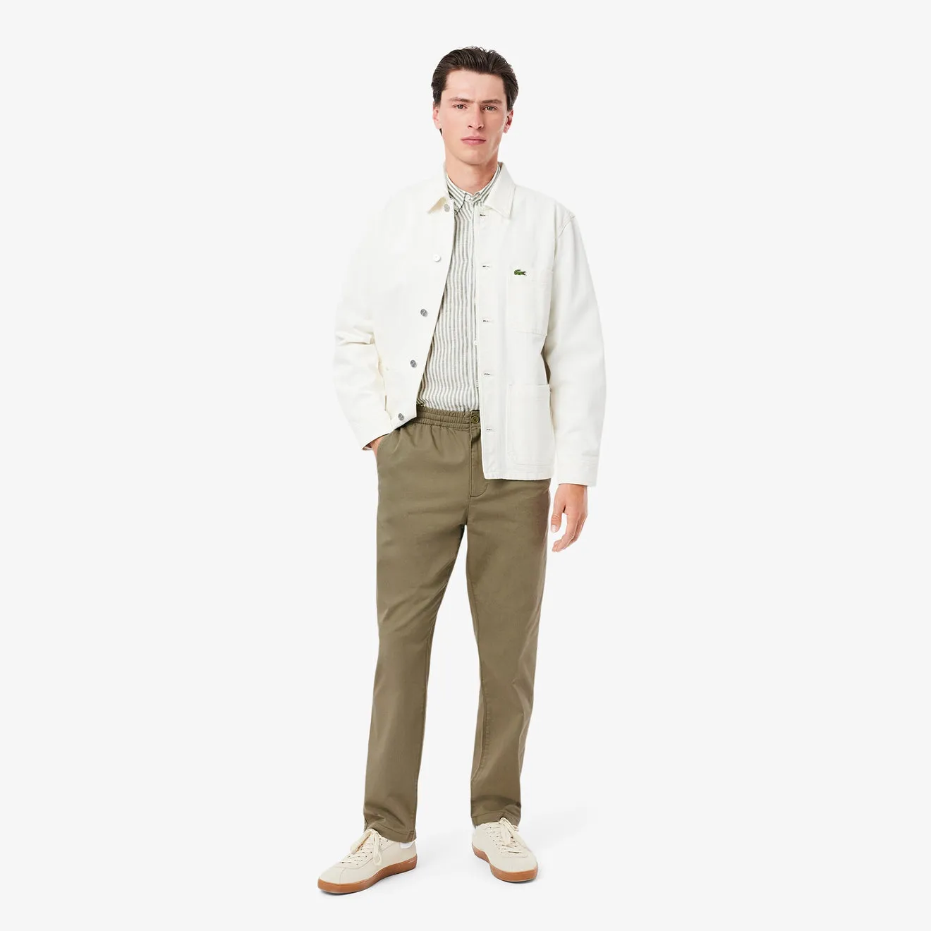 Lacoste Drawstring Trousers Khaki Green