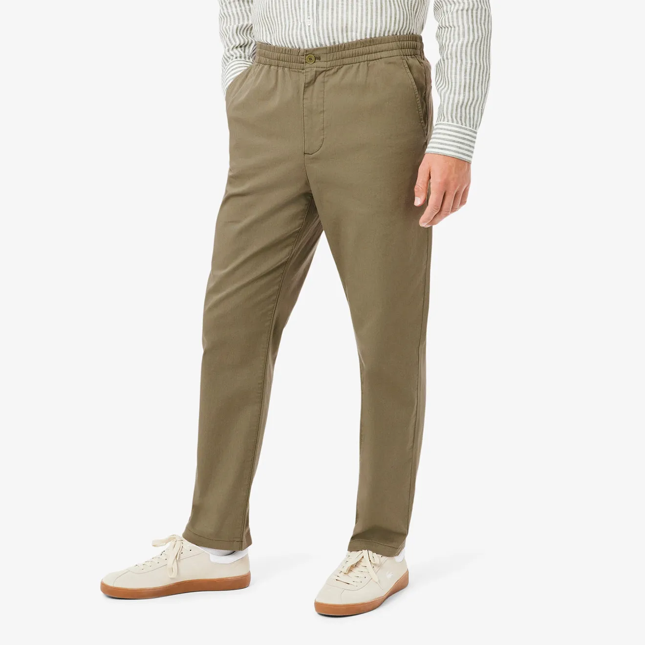 Lacoste Drawstring Trousers Khaki Green