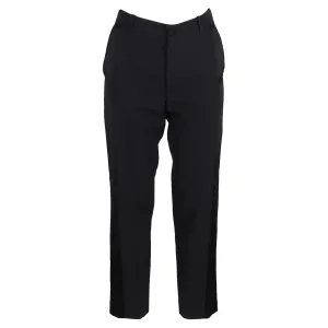 Lanvin Straight Leg Trousers in Black Wool