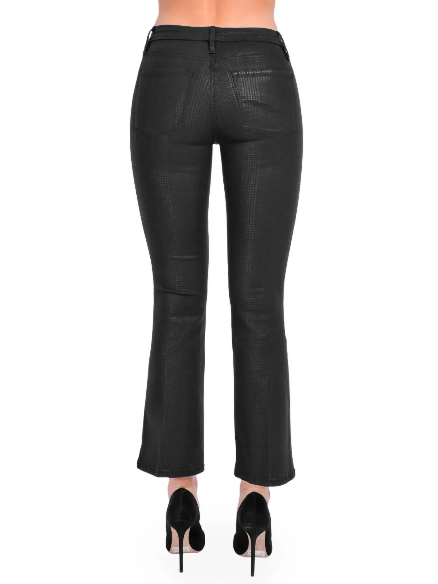 Le Crop Mini Boot Pant In Houndstooth Shine