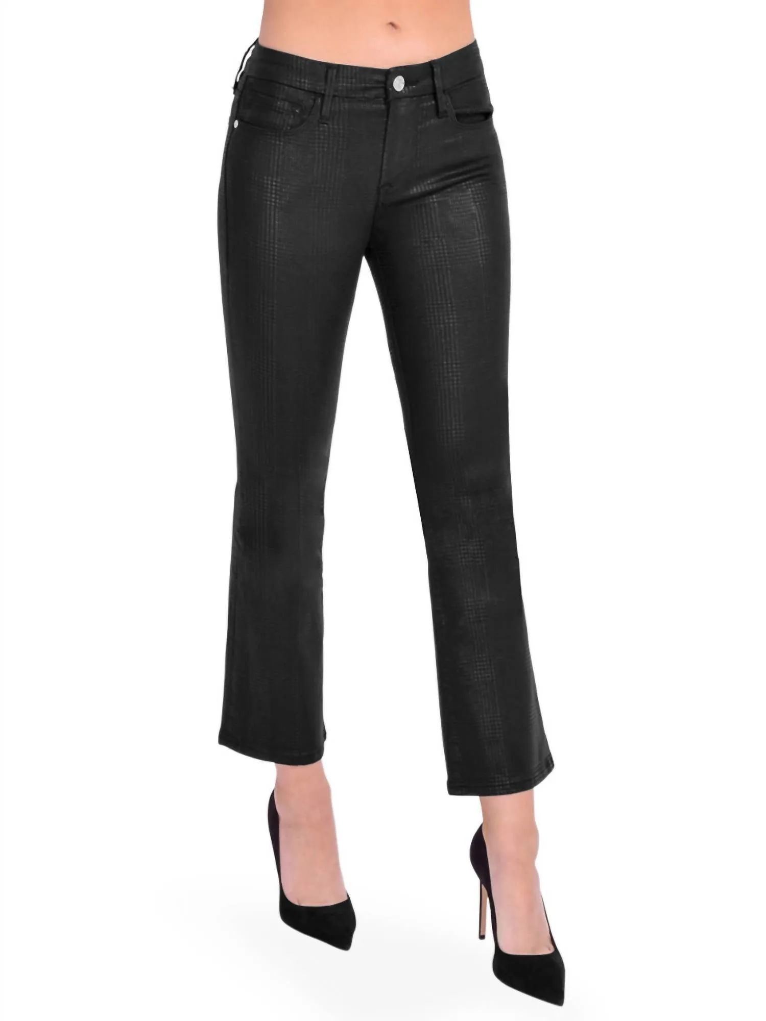 Le Crop Mini Boot Pant In Houndstooth Shine