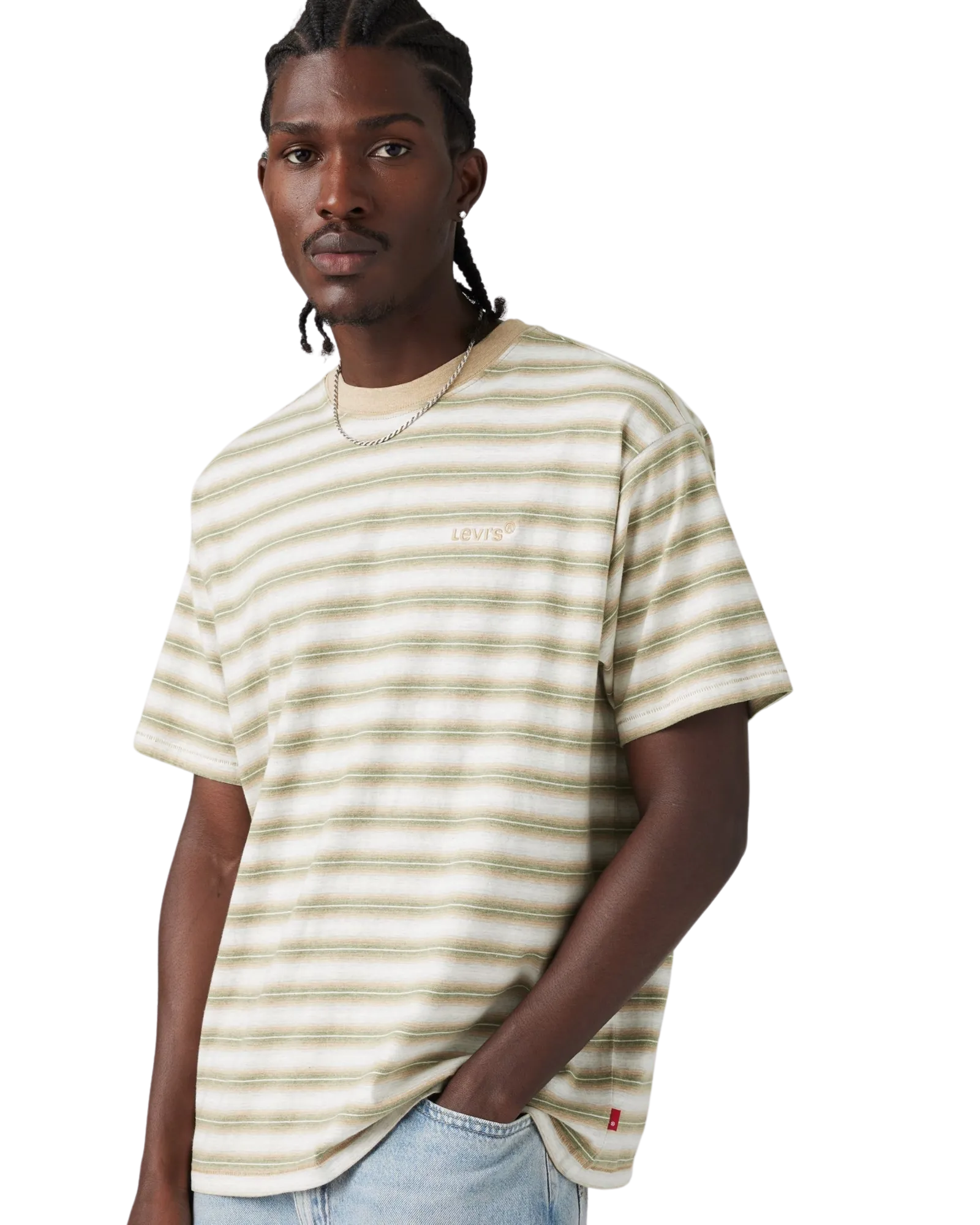 Levi's® Red Tab™ Vintage T-Shirt in Break Stripe Paloma Heather Jersey
