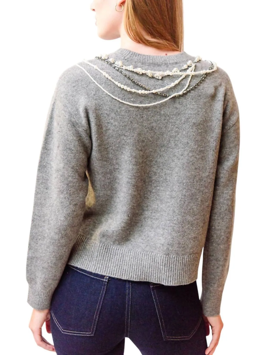 Lilliana Pullover Sweater In Grey