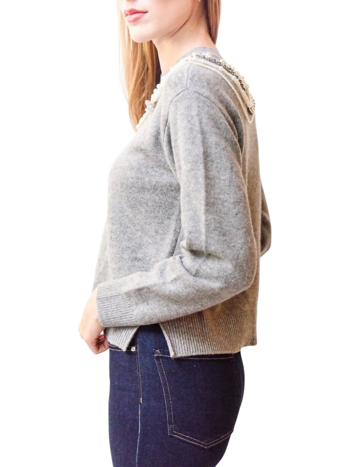 Lilliana Pullover Sweater In Grey