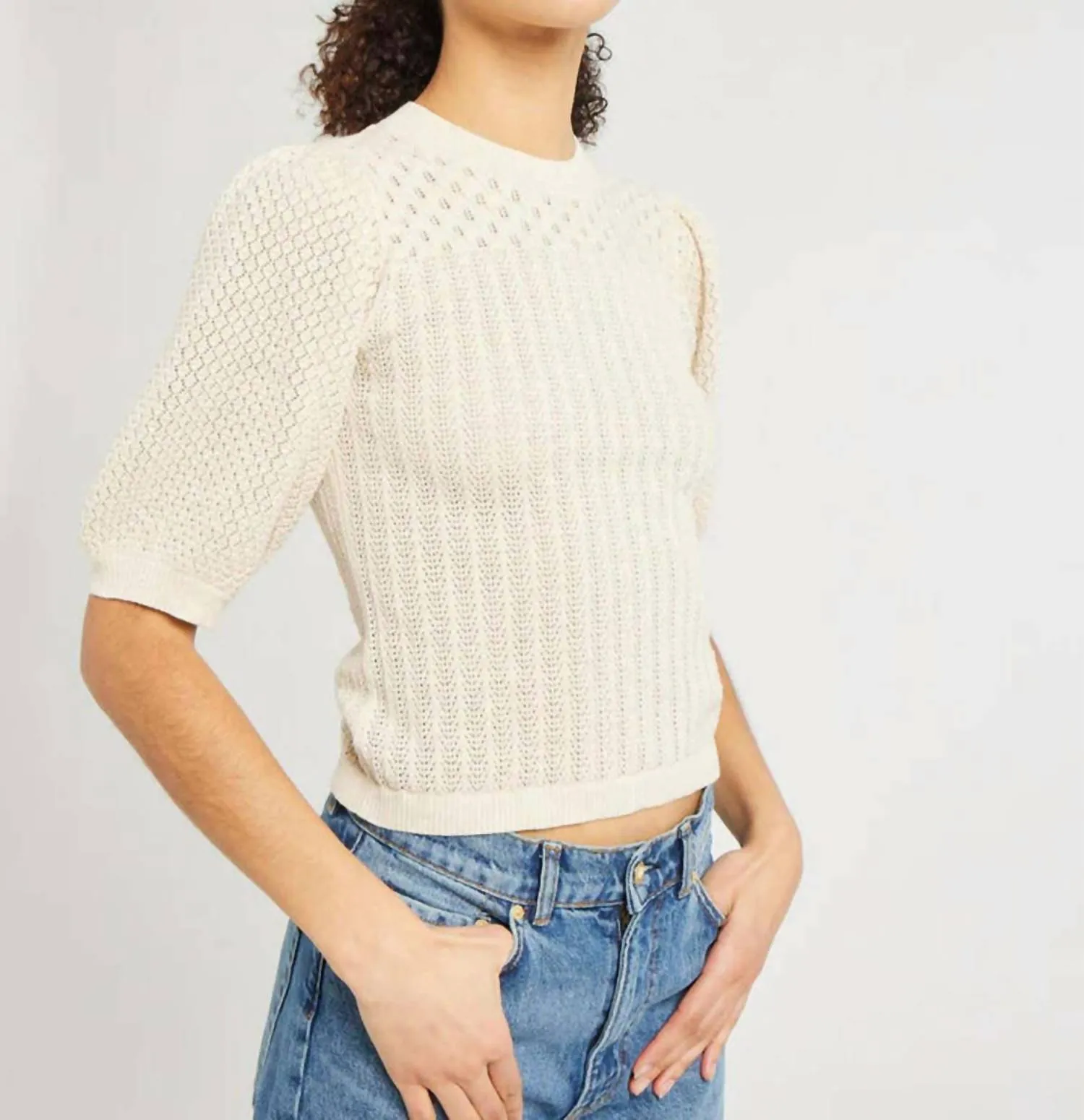 Lola Pullover Sweater In Ivory