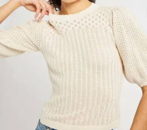 Lola Pullover Sweater In Ivory