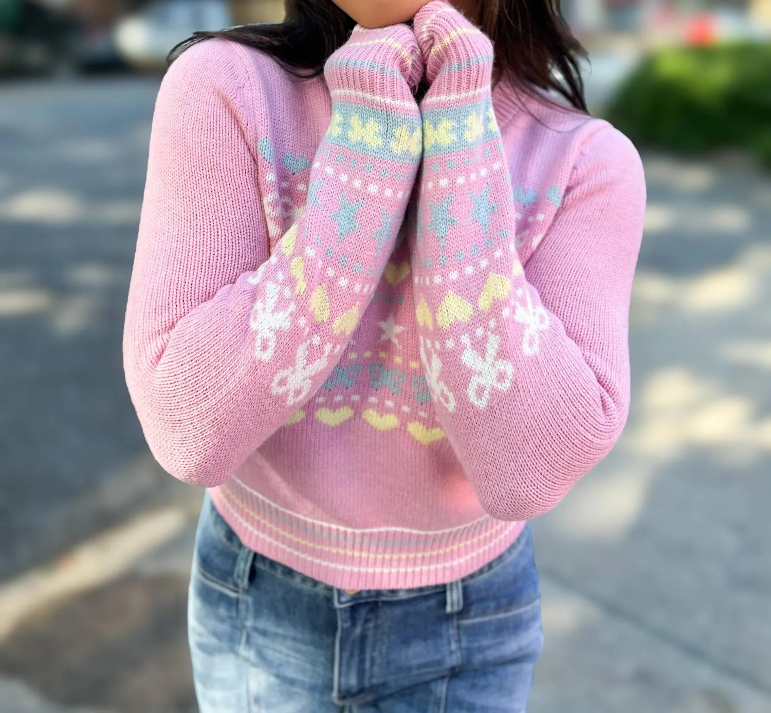 London Lights Sweater In Pink