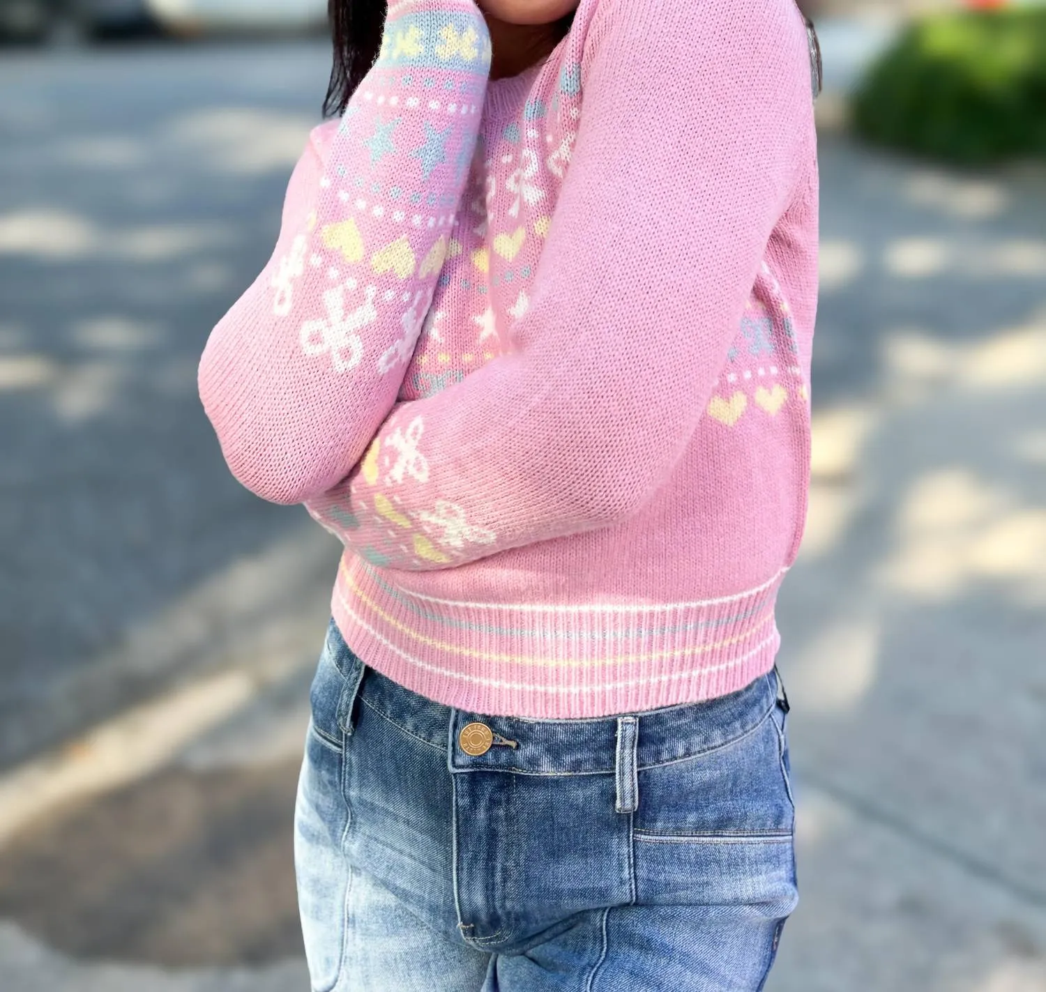 London Lights Sweater In Pink