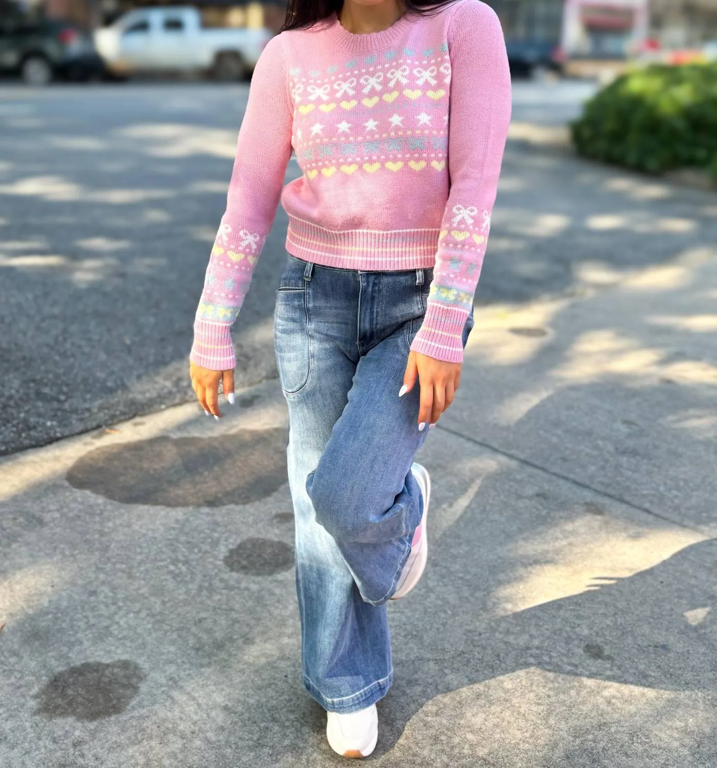 London Lights Sweater In Pink