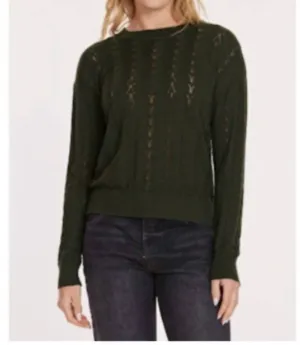 Long Sleeve Crew Sweater In Pine