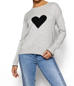 Love Front Sweater In Silver