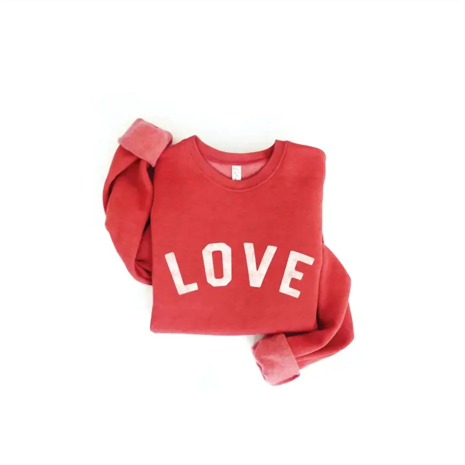 Love Graphic Sweatshirt In Cranberry Heather