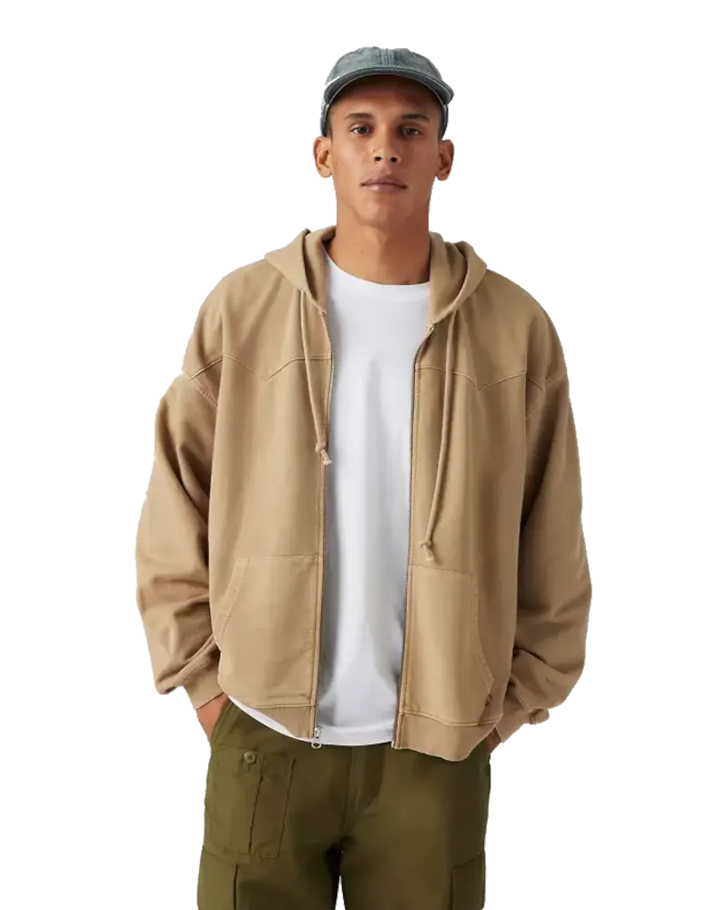 Lowell Western Zip Hoodie in Harvest Gold