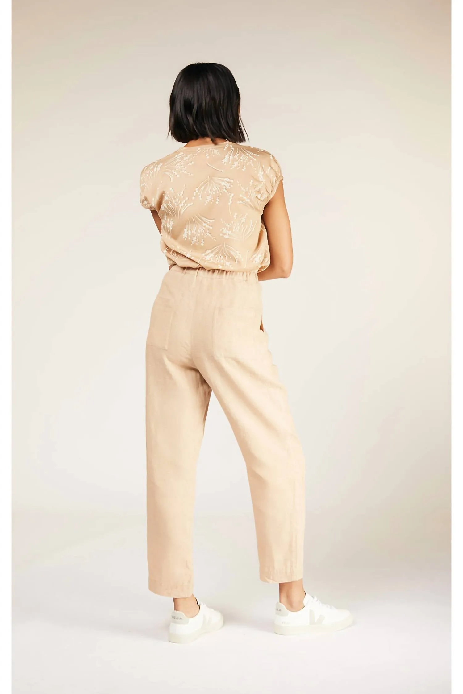 Lydia Linen Trousers In Stone