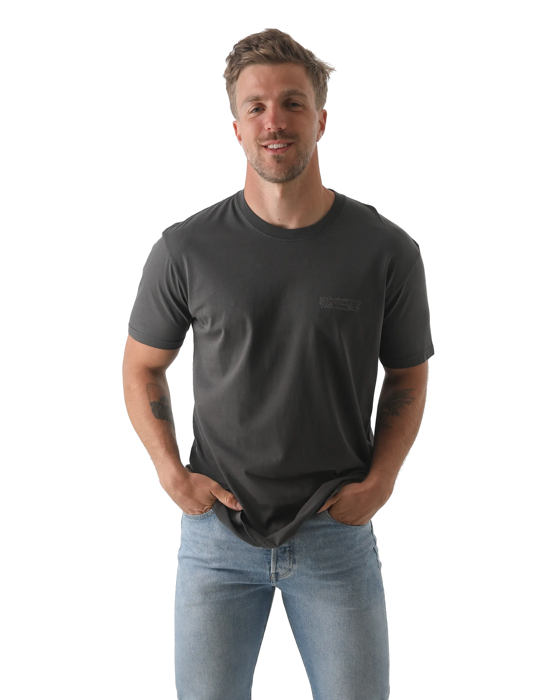 Map 3.0 T-Shirt in Faded Black