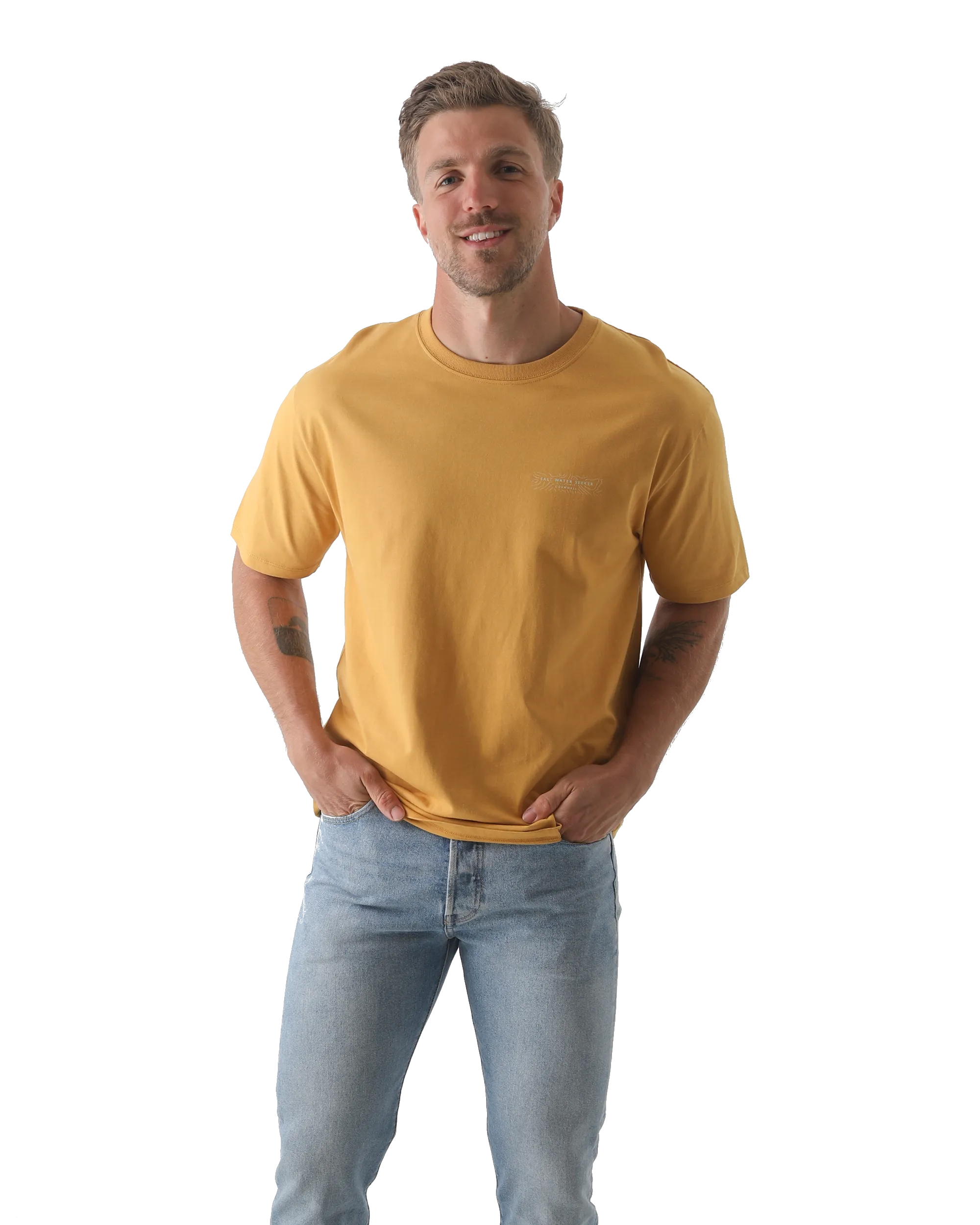 Map 3.0 T-Shirt in Faded Mustard
