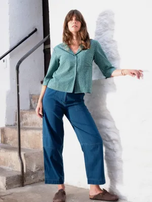 Margate Women's Cotton Trousers | Textured Denim