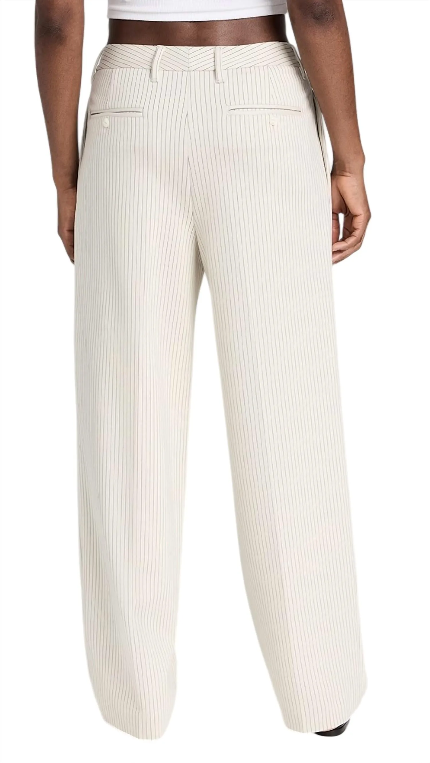Marianne Ponte Pant In Ivory/strip