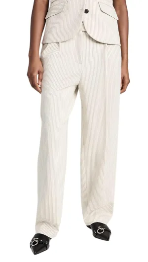 Marianne Ponte Pant In Ivory/strip