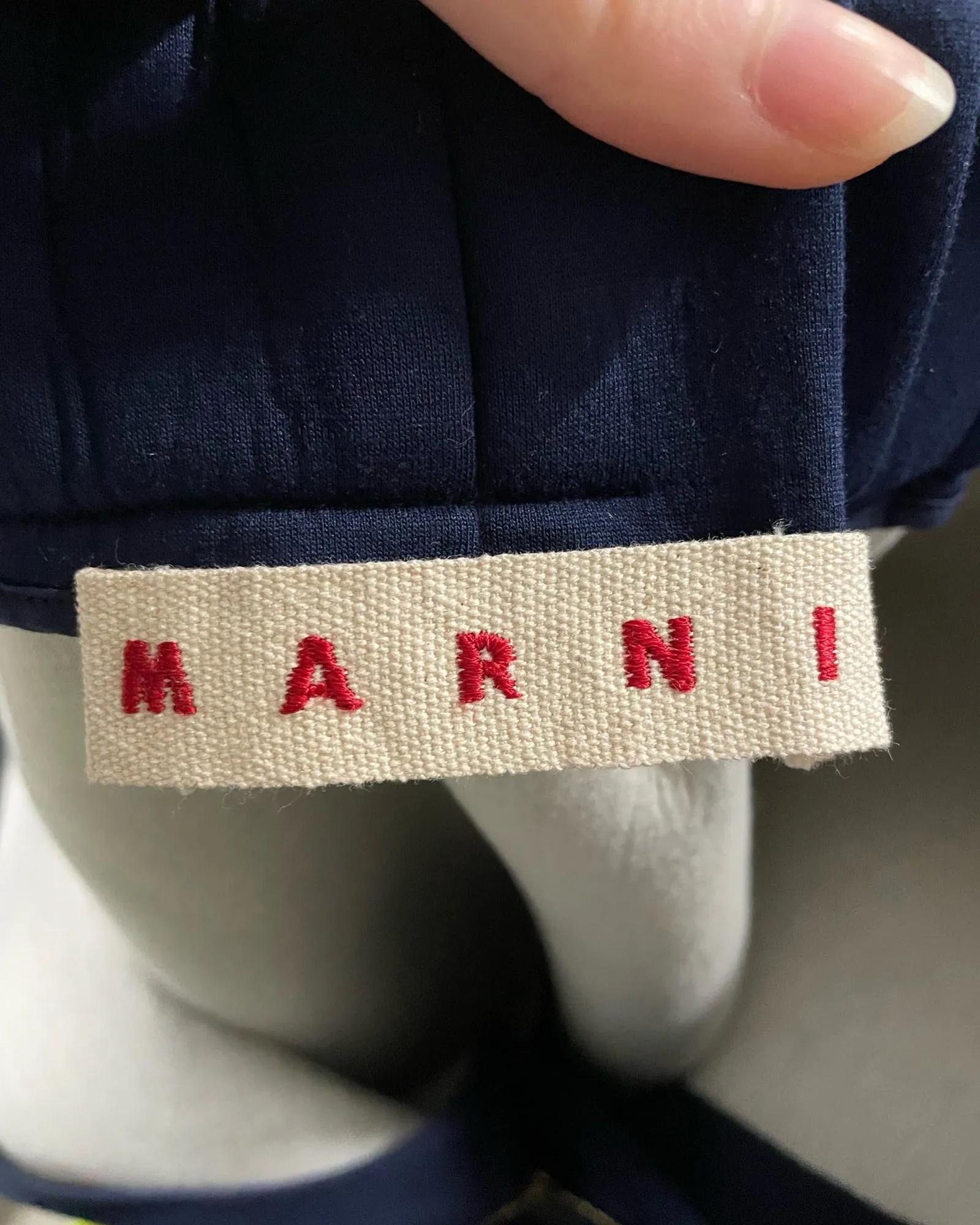 Marni Elasticated Zip Trousers in Blue Viscose