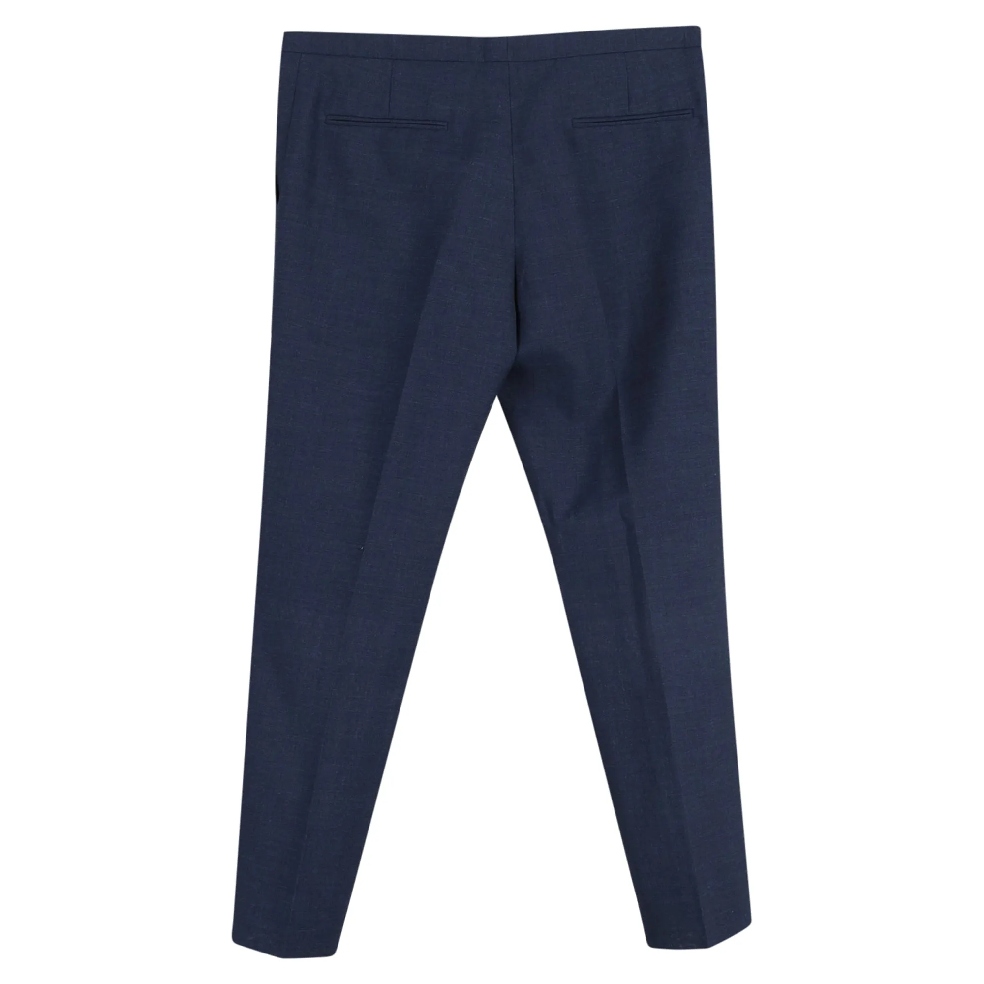 Marni Straight Leg Trousers in Blue Wool