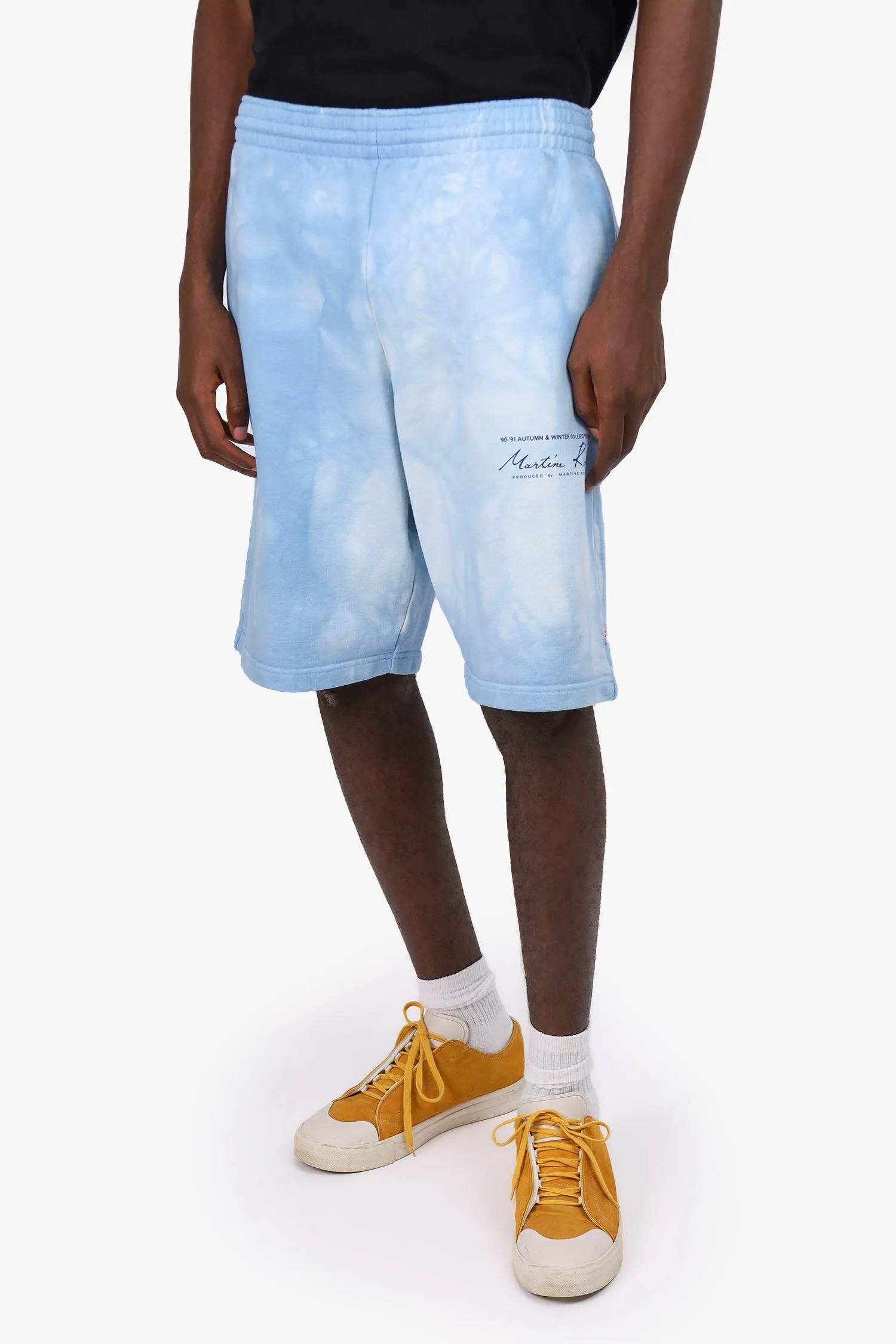 Martine Rose Blue Tie-Dye Print Jogger Shorts Size S Mens