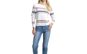 Mckenna Fairisle Sweater In Marshmallow