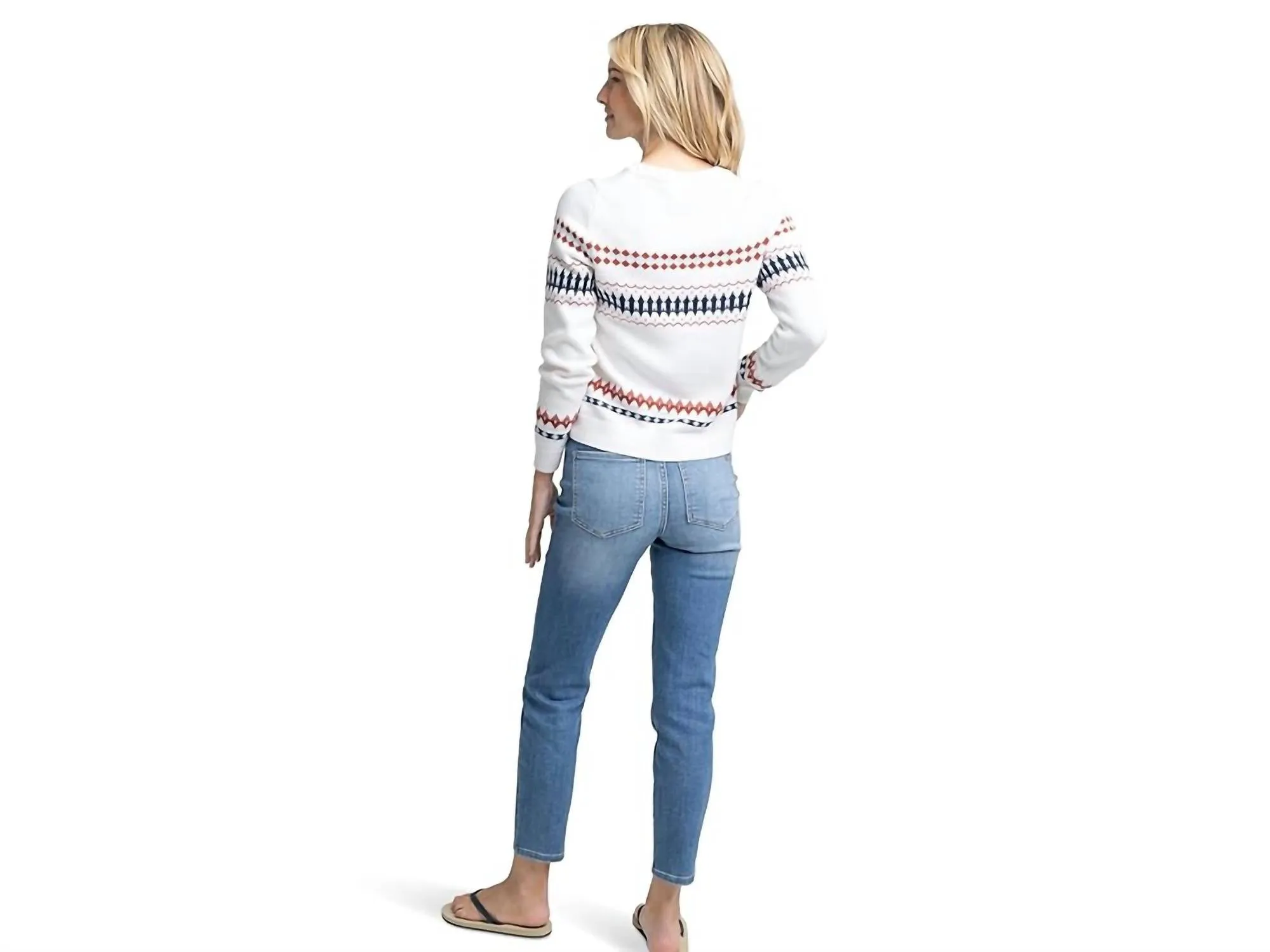 Mckenna Fairisle Sweater In Marshmallow