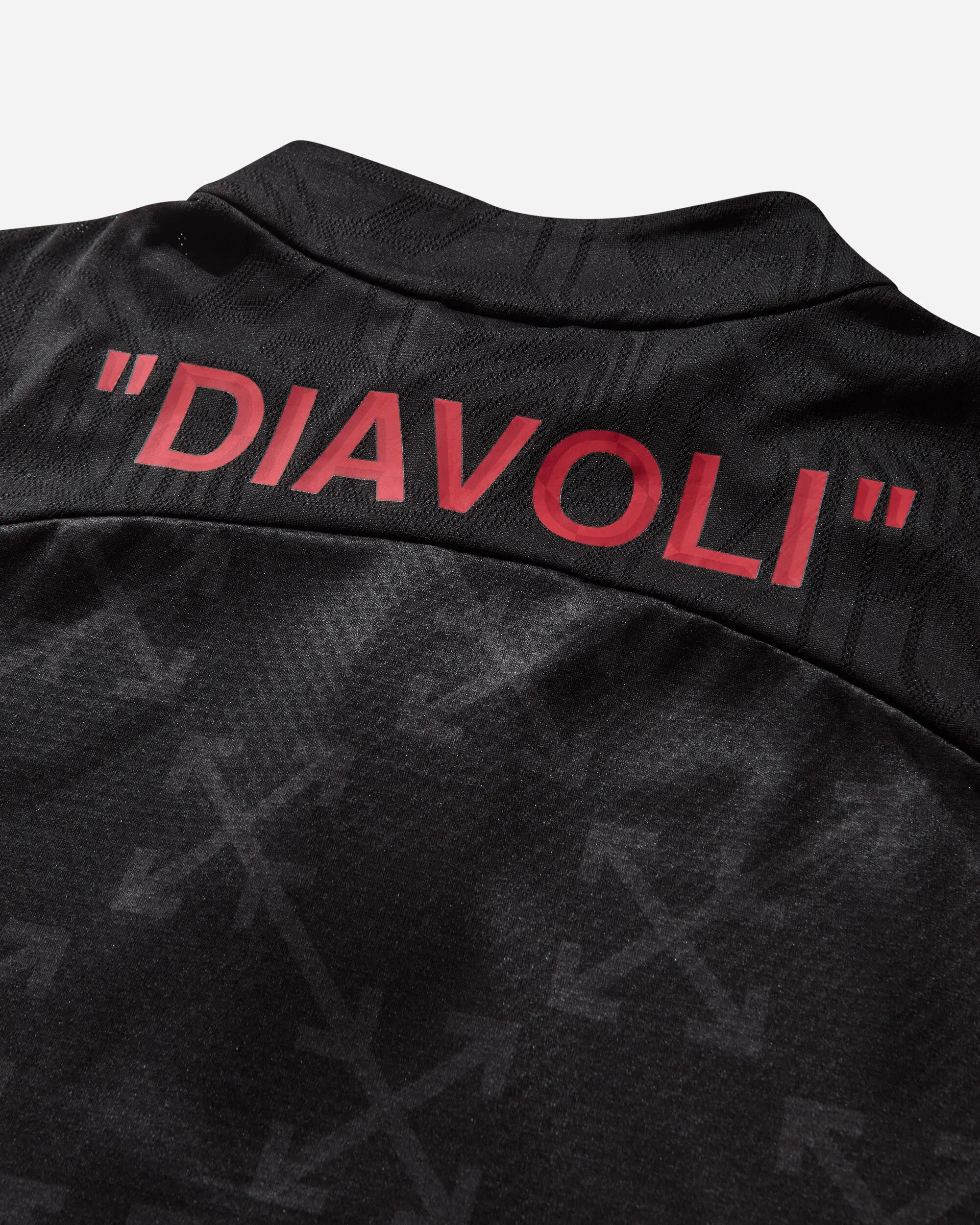 Men's AC Milan x Off-White Prematch 1/4-Zip Jersey Black / Red