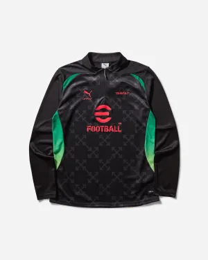 Men's AC Milan x Off-White Prematch 1/4-Zip Jersey Black / Red