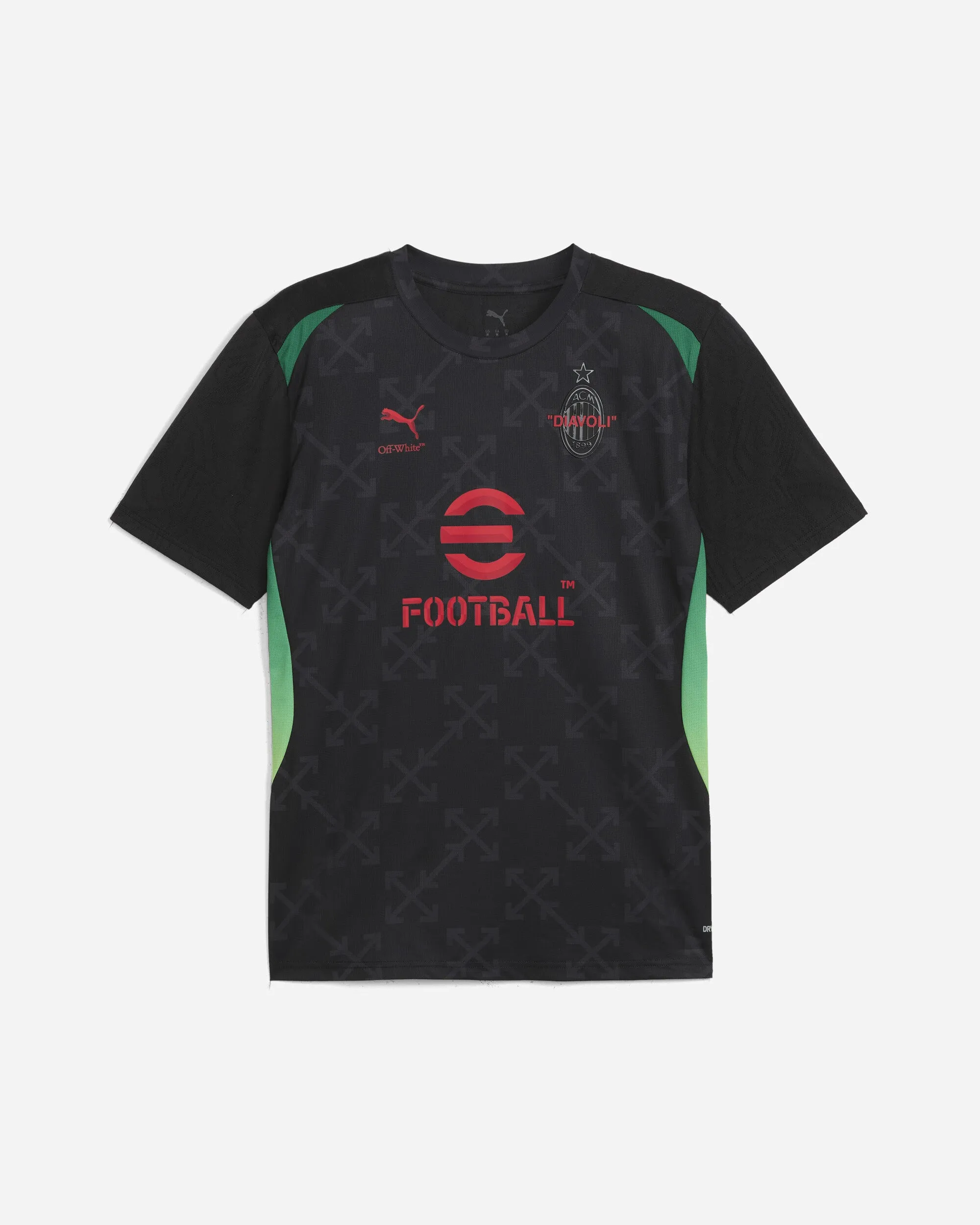 Men's AC Milan x Off-White Prematch Jersey Black / Red