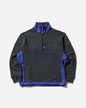 Men's Cotton Fleece Half Zip Sweatshirt Navy Blue