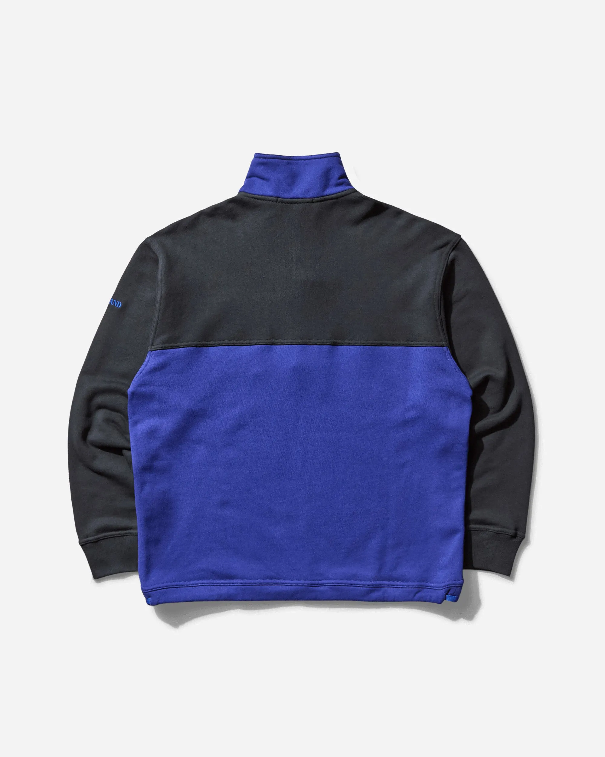Men's Cotton Fleece Half Zip Sweatshirt Navy Blue