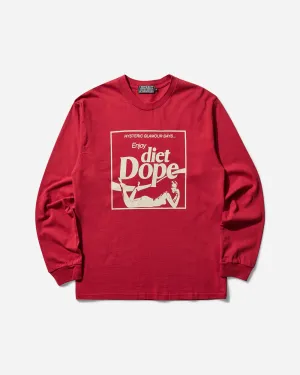 Men's Diet Dope Longsleeve T-Shirt Red
