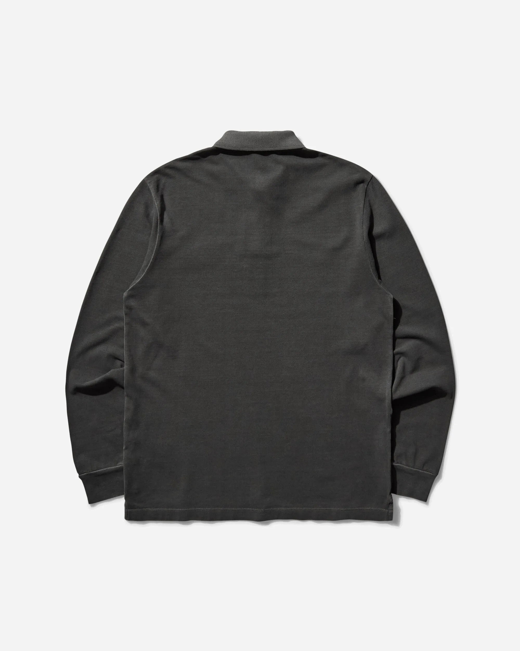 Men's Garment Dyed Longsleeve Polo Charcoal